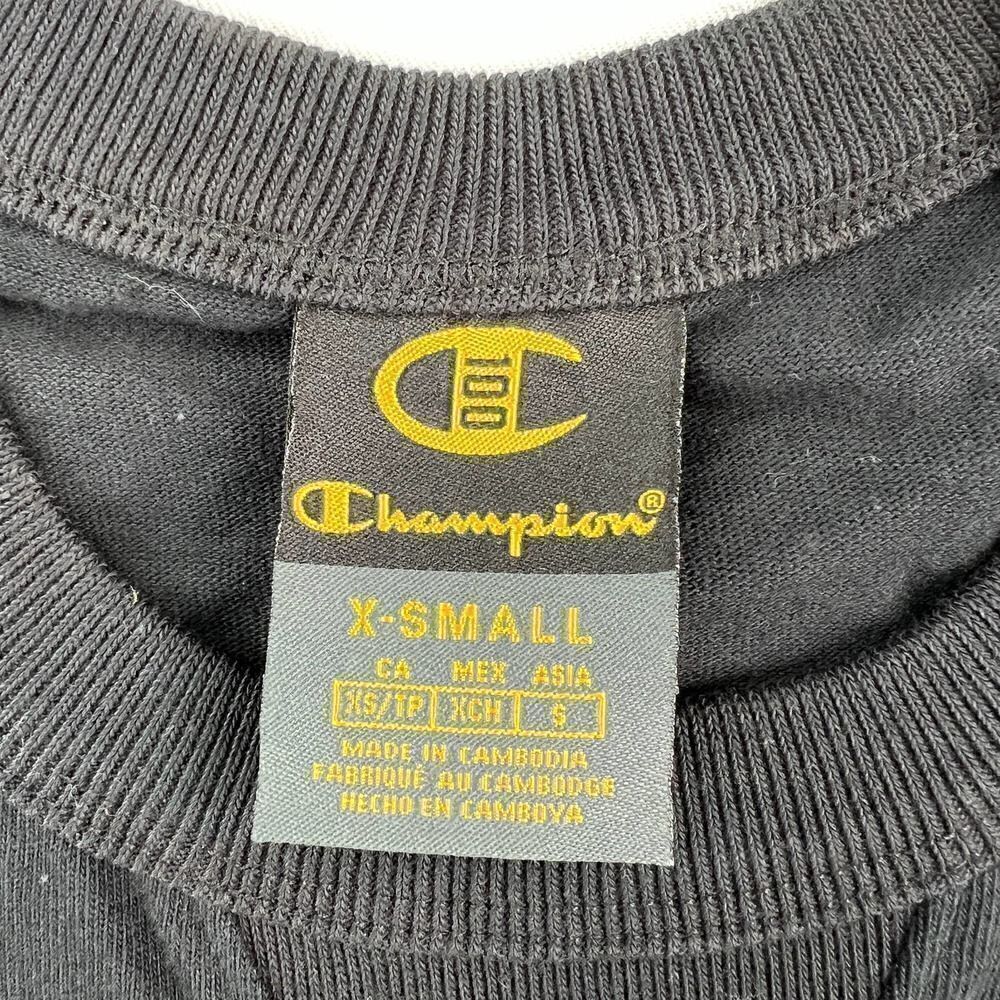 New Champion Men US XS Black T-Shirt Century Collection Short Sleeve Decoration - Picture 7 of 9